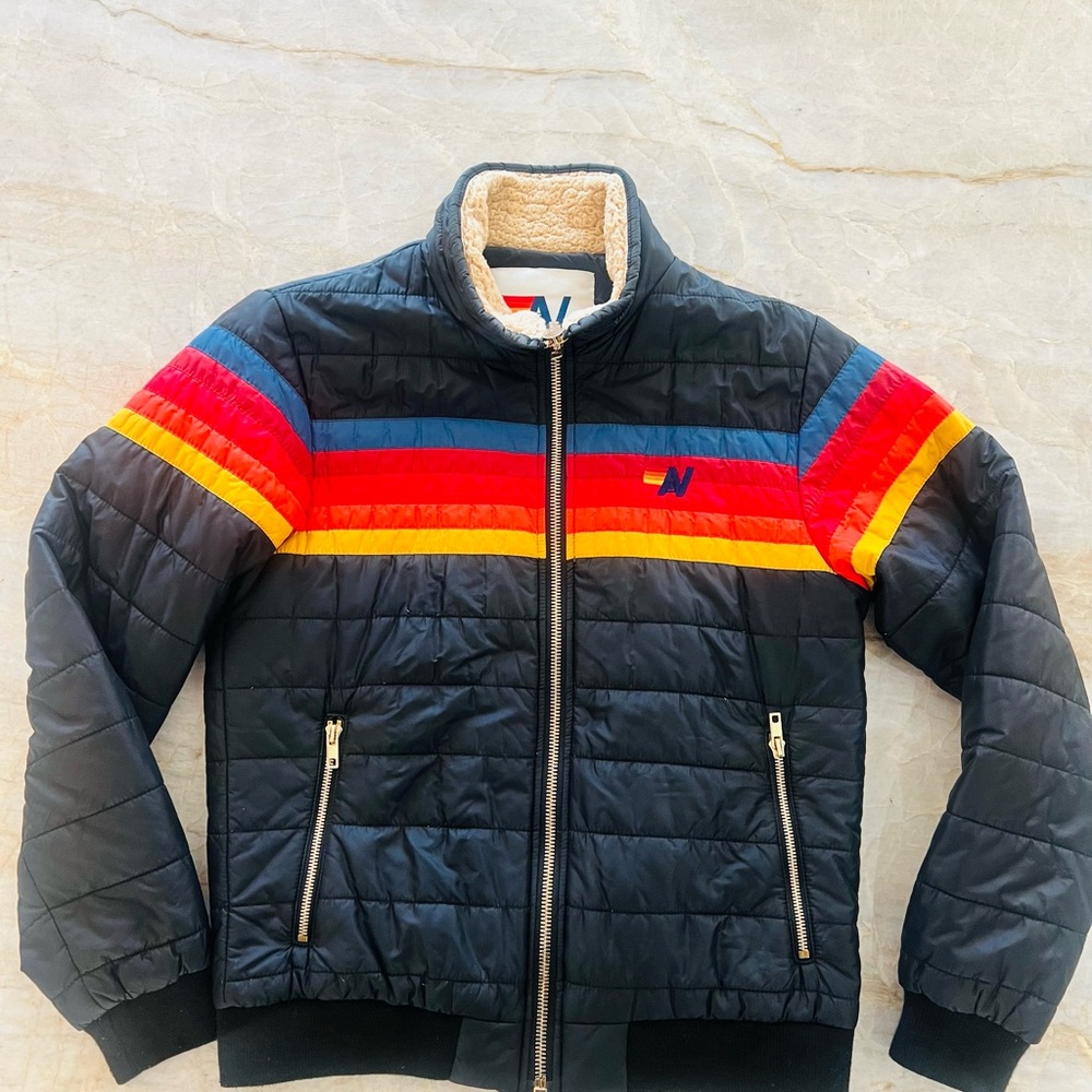 Aviator Nation 5 striped jacket - Black